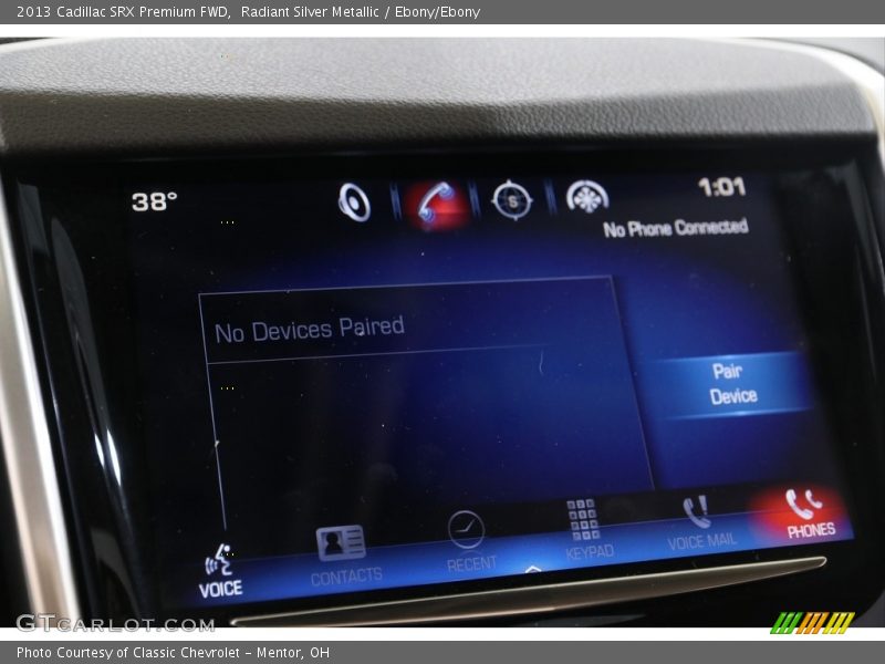 Radiant Silver Metallic / Ebony/Ebony 2013 Cadillac SRX Premium FWD