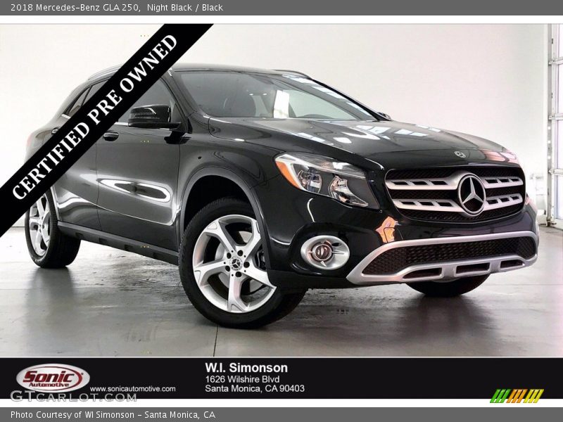Night Black / Black 2018 Mercedes-Benz GLA 250