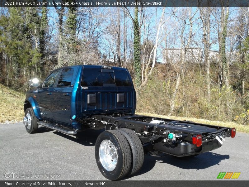 Hydro Blue Pearl / Diesel Gray/Black 2021 Ram 4500 Laramie Crew Cab 4x4 Chassis