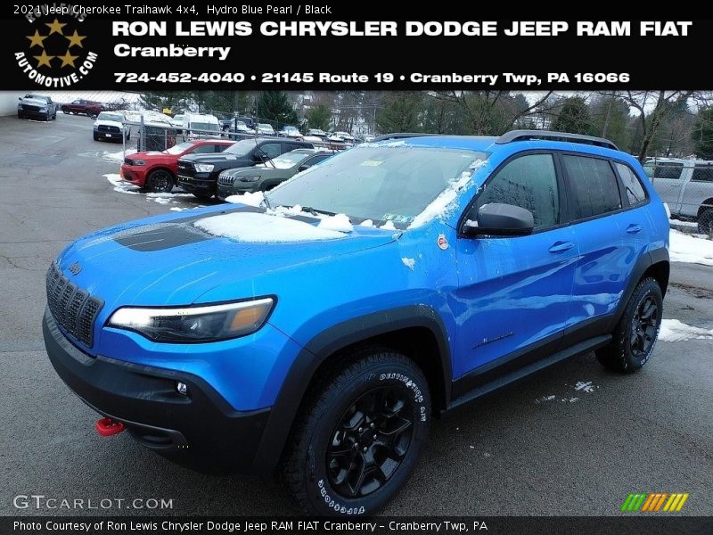 Hydro Blue Pearl / Black 2021 Jeep Cherokee Traihawk 4x4