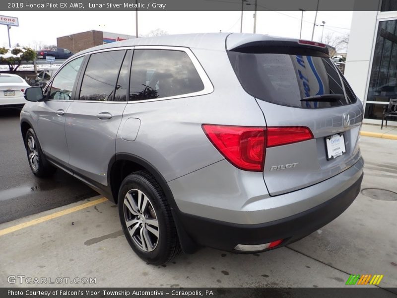 Lunar Silver Metallic / Gray 2018 Honda Pilot EX AWD
