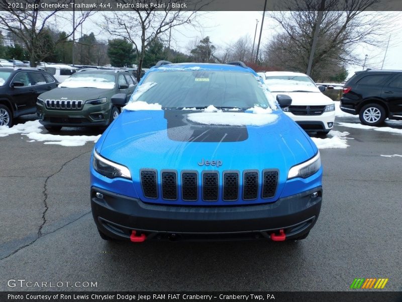 Hydro Blue Pearl / Black 2021 Jeep Cherokee Traihawk 4x4