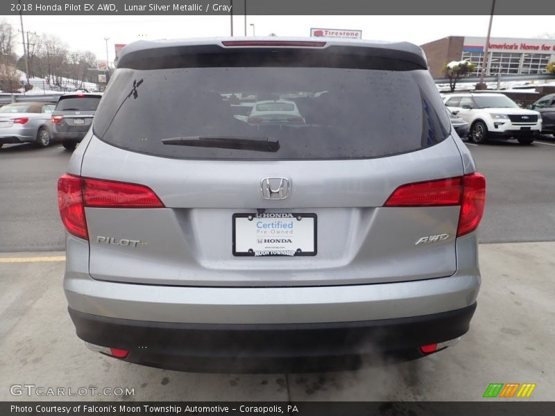 Lunar Silver Metallic / Gray 2018 Honda Pilot EX AWD