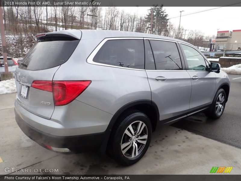 Lunar Silver Metallic / Gray 2018 Honda Pilot EX AWD