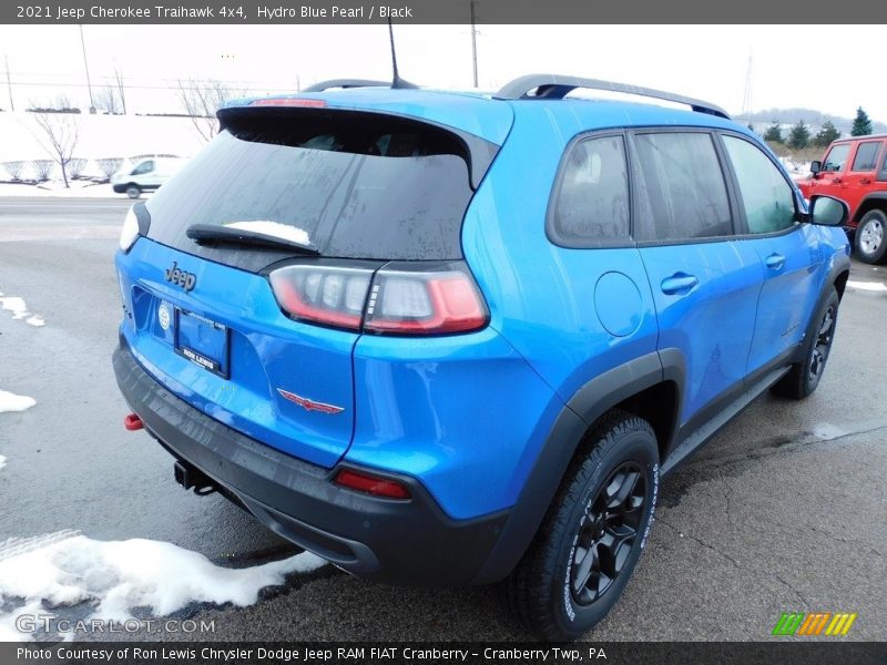 Hydro Blue Pearl / Black 2021 Jeep Cherokee Traihawk 4x4