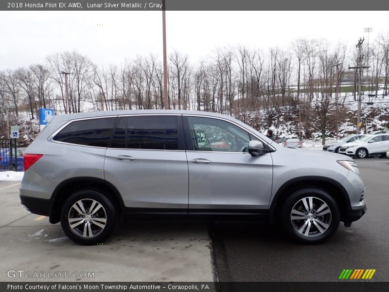 Lunar Silver Metallic / Gray 2018 Honda Pilot EX AWD