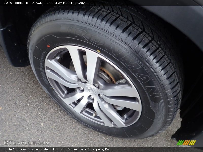 Lunar Silver Metallic / Gray 2018 Honda Pilot EX AWD