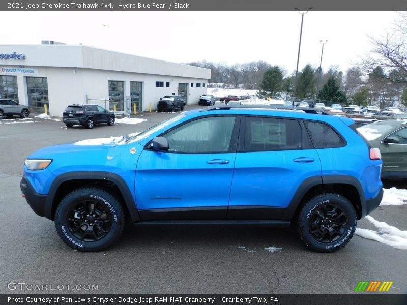 Hydro Blue Pearl / Black 2021 Jeep Cherokee Traihawk 4x4