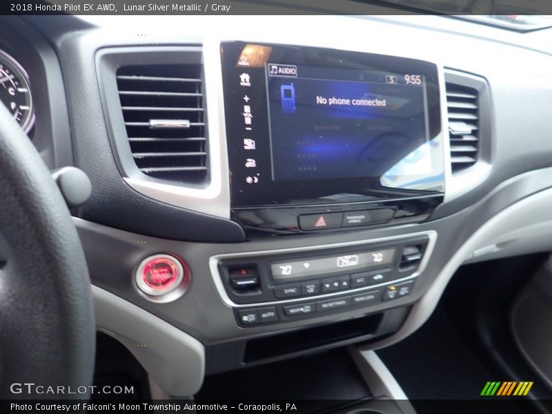 Lunar Silver Metallic / Gray 2018 Honda Pilot EX AWD