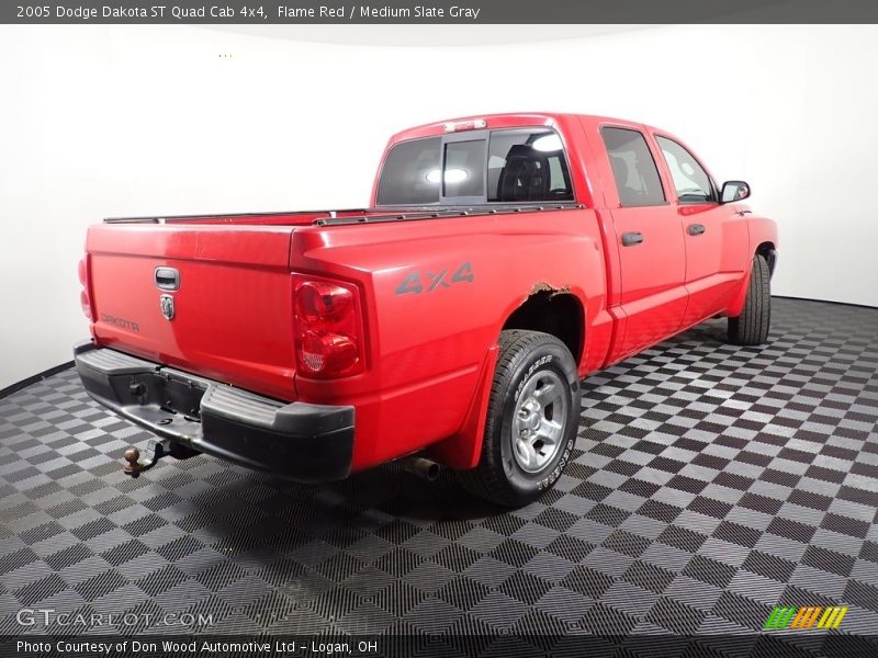 Flame Red / Medium Slate Gray 2005 Dodge Dakota ST Quad Cab 4x4