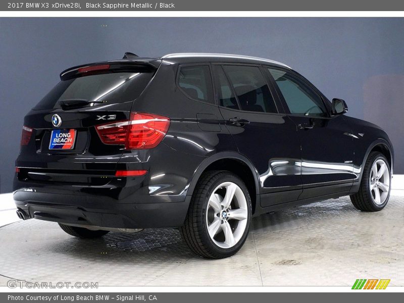 Black Sapphire Metallic / Black 2017 BMW X3 xDrive28i