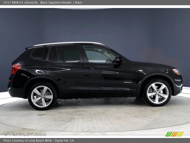 Black Sapphire Metallic / Black 2017 BMW X3 xDrive28i