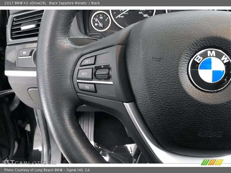 Black Sapphire Metallic / Black 2017 BMW X3 xDrive28i
