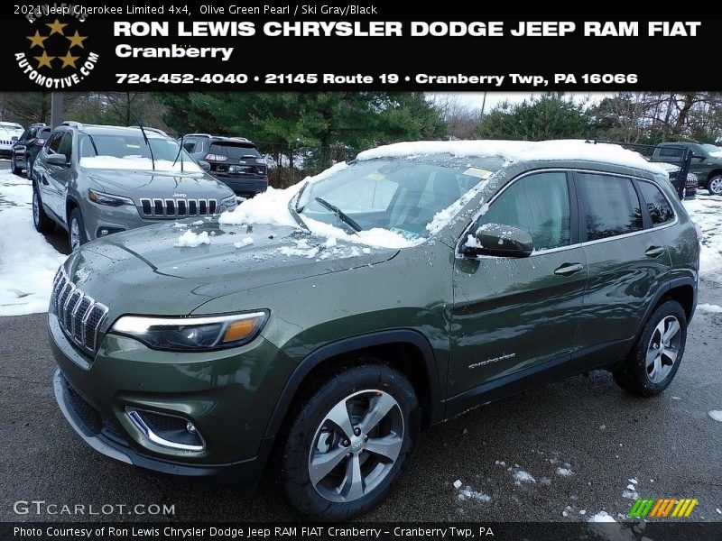 Olive Green Pearl / Ski Gray/Black 2021 Jeep Cherokee Limited 4x4