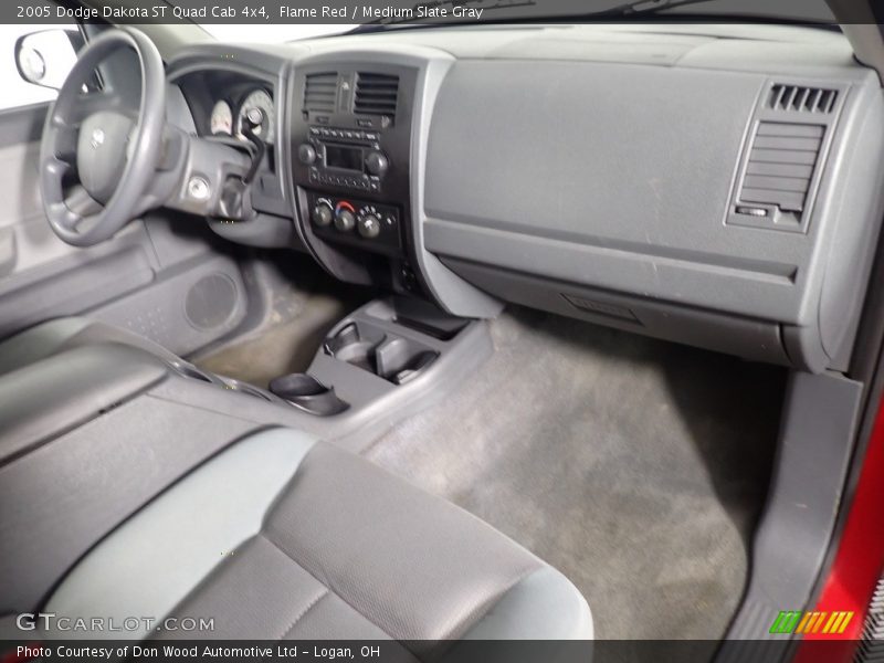 Flame Red / Medium Slate Gray 2005 Dodge Dakota ST Quad Cab 4x4