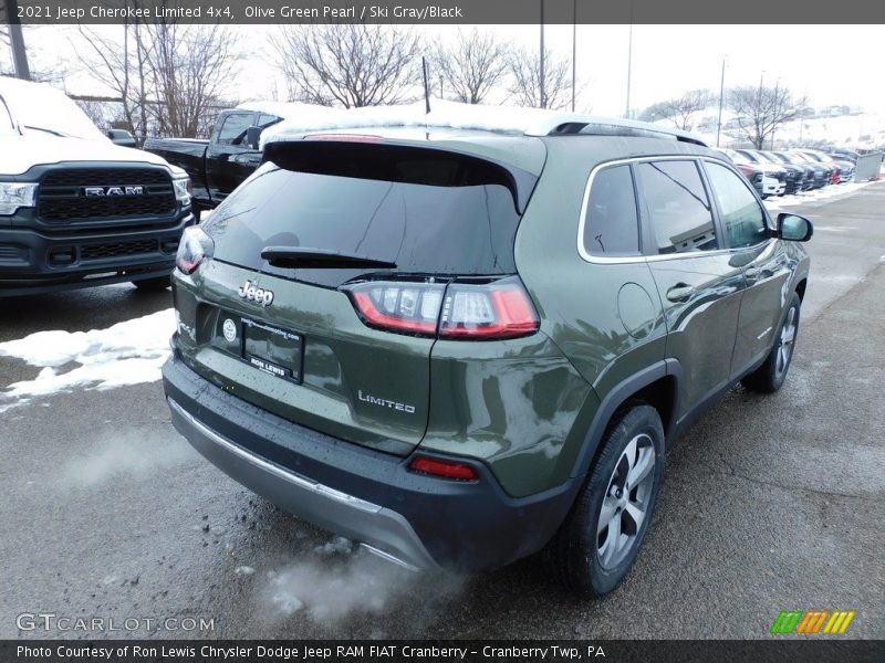 Olive Green Pearl / Ski Gray/Black 2021 Jeep Cherokee Limited 4x4