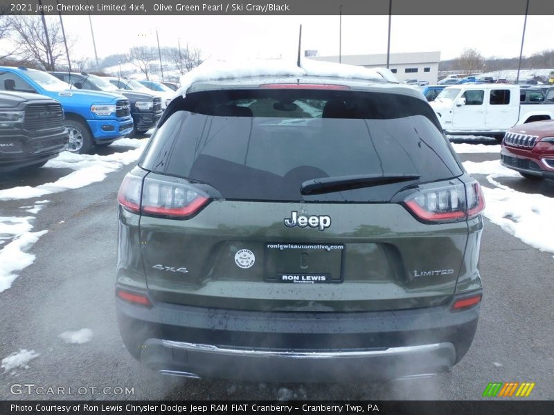 Olive Green Pearl / Ski Gray/Black 2021 Jeep Cherokee Limited 4x4