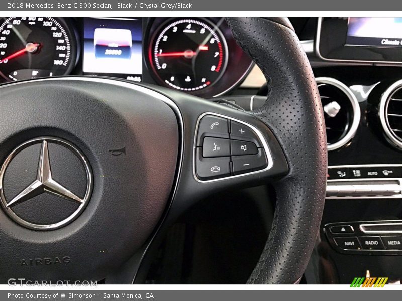 Black / Crystal Grey/Black 2018 Mercedes-Benz C 300 Sedan
