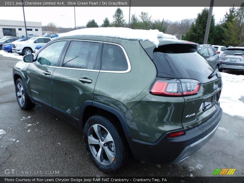Olive Green Pearl / Ski Gray/Black 2021 Jeep Cherokee Limited 4x4
