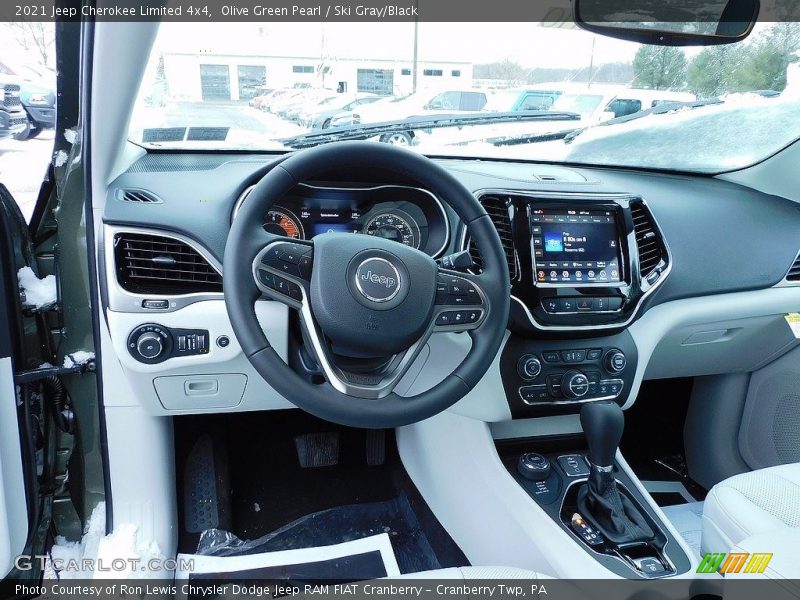 Olive Green Pearl / Ski Gray/Black 2021 Jeep Cherokee Limited 4x4