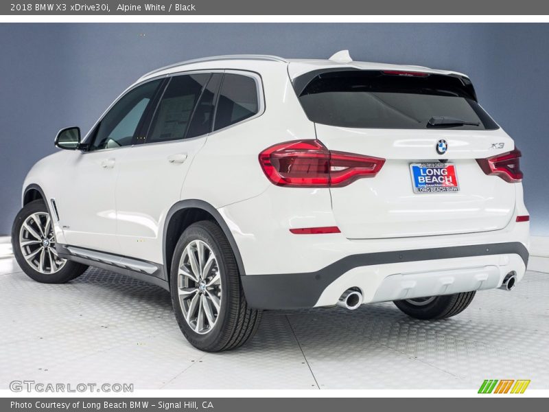 Alpine White / Black 2018 BMW X3 xDrive30i
