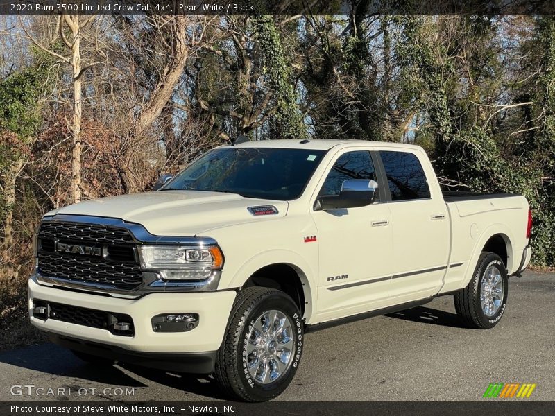 Pearl White / Black 2020 Ram 3500 Limited Crew Cab 4x4
