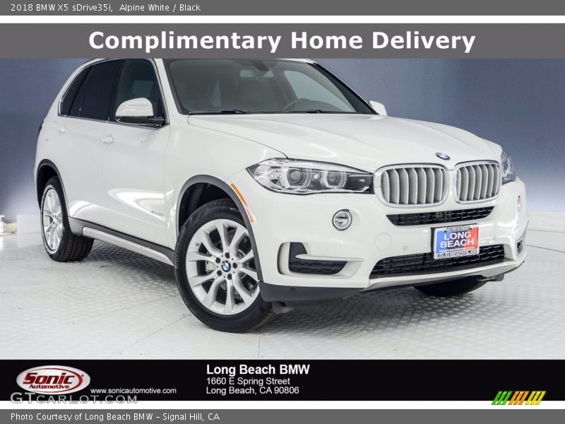 Alpine White / Black 2018 BMW X5 sDrive35i