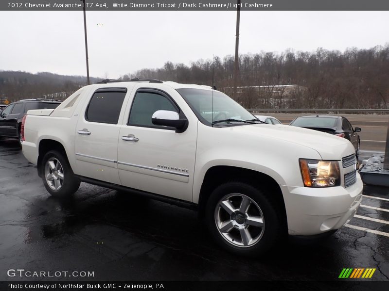 White Diamond Tricoat / Dark Cashmere/Light Cashmere 2012 Chevrolet Avalanche LTZ 4x4