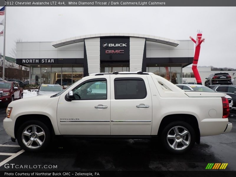 White Diamond Tricoat / Dark Cashmere/Light Cashmere 2012 Chevrolet Avalanche LTZ 4x4