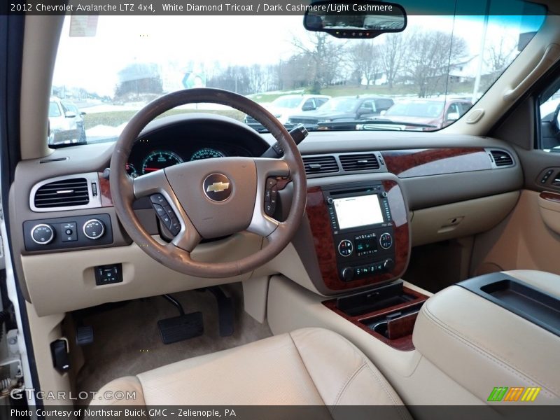 White Diamond Tricoat / Dark Cashmere/Light Cashmere 2012 Chevrolet Avalanche LTZ 4x4