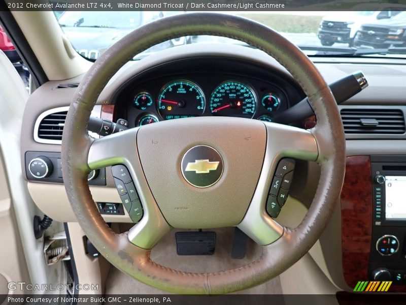White Diamond Tricoat / Dark Cashmere/Light Cashmere 2012 Chevrolet Avalanche LTZ 4x4