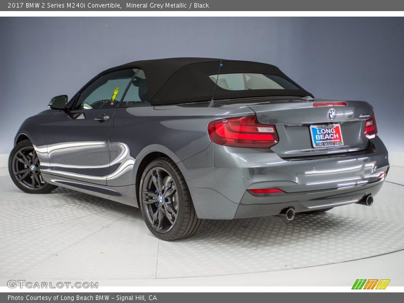 Mineral Grey Metallic / Black 2017 BMW 2 Series M240i Convertible