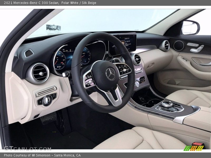 Polar White / Silk Beige 2021 Mercedes-Benz C 300 Sedan