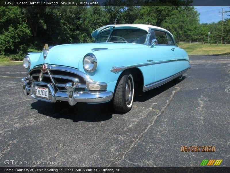 Sky Blue / Beige/White 1952 Hudson Hornet Hollywood