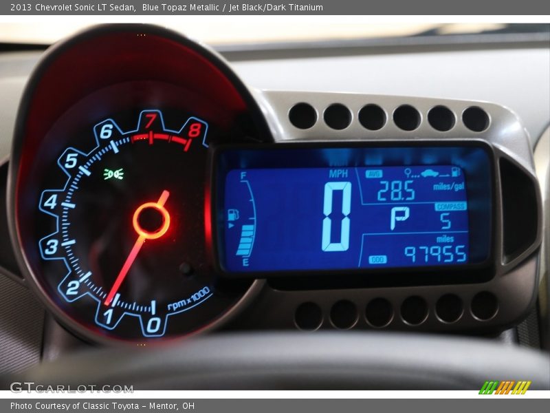 Blue Topaz Metallic / Jet Black/Dark Titanium 2013 Chevrolet Sonic LT Sedan