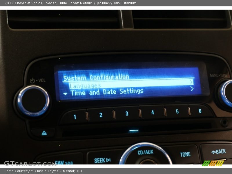 Blue Topaz Metallic / Jet Black/Dark Titanium 2013 Chevrolet Sonic LT Sedan