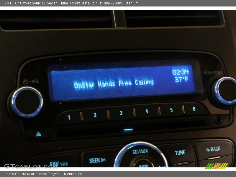 Blue Topaz Metallic / Jet Black/Dark Titanium 2013 Chevrolet Sonic LT Sedan