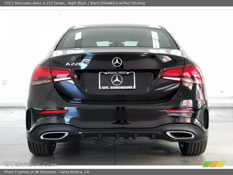 Night Black / Black/DINAMICA w/Red Stitching 2021 Mercedes-Benz A 220 Sedan