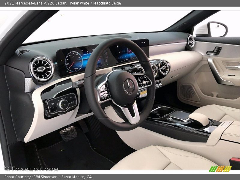 Polar White / Macchiato Beige 2021 Mercedes-Benz A 220 Sedan