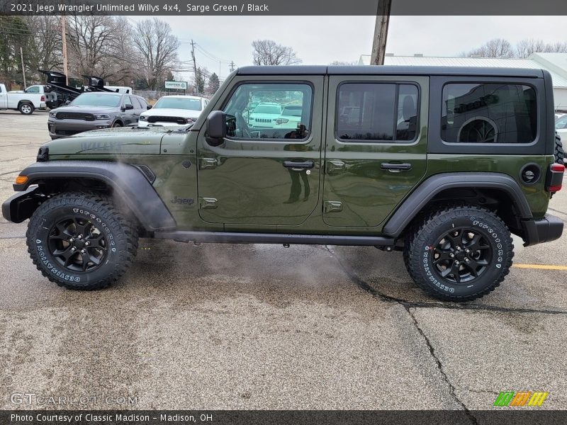  2021 Wrangler Unlimited Willys 4x4 Sarge Green