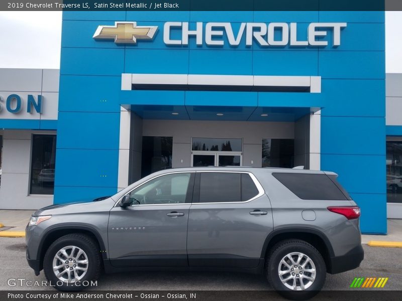 Satin Steel Metallic / Jet Black 2019 Chevrolet Traverse LS