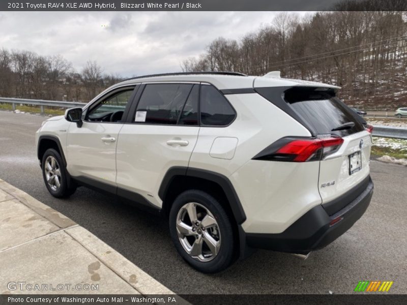 Blizzard White Pearl / Black 2021 Toyota RAV4 XLE AWD Hybrid