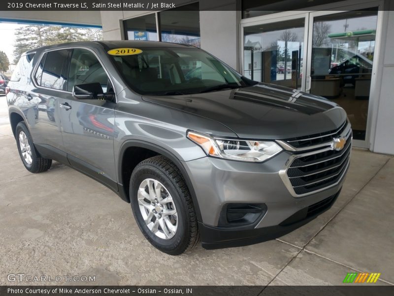 Satin Steel Metallic / Jet Black 2019 Chevrolet Traverse LS