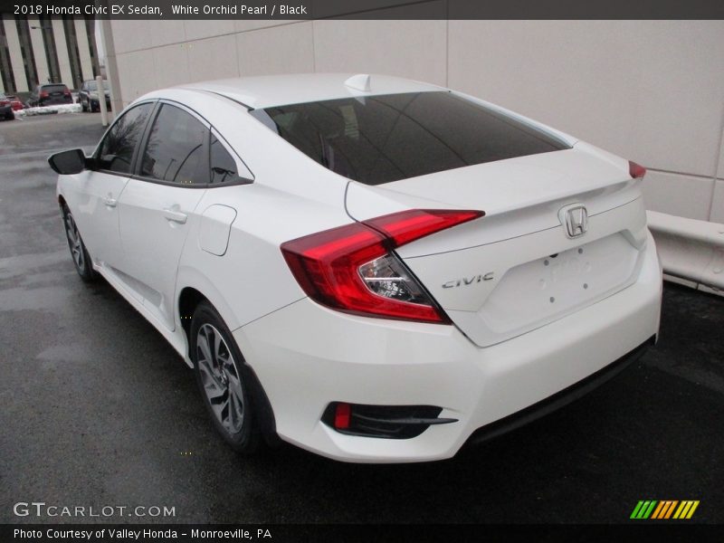 White Orchid Pearl / Black 2018 Honda Civic EX Sedan
