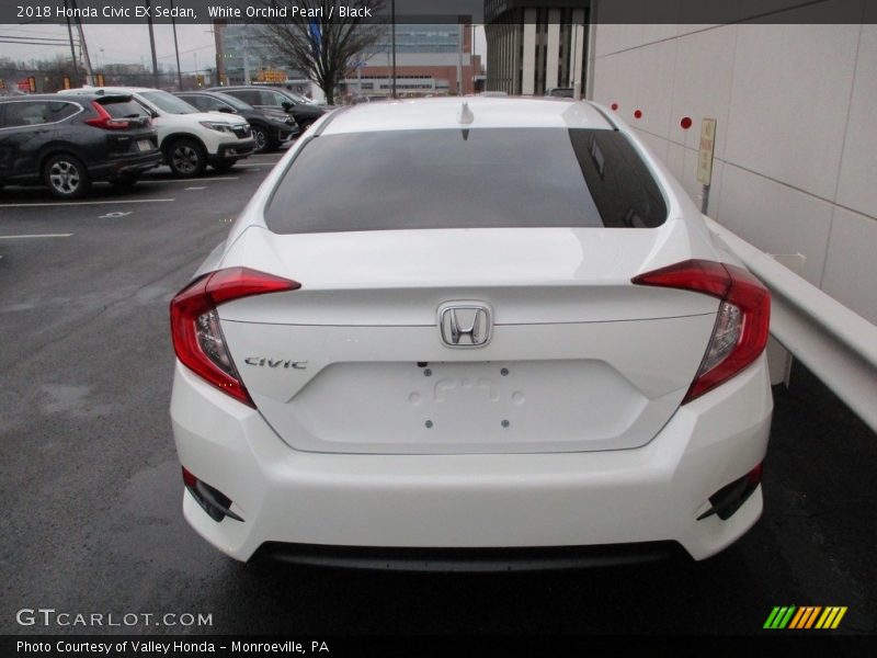 White Orchid Pearl / Black 2018 Honda Civic EX Sedan