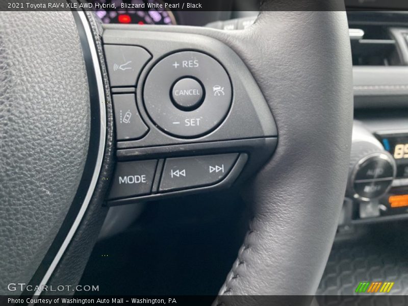 Blizzard White Pearl / Black 2021 Toyota RAV4 XLE AWD Hybrid