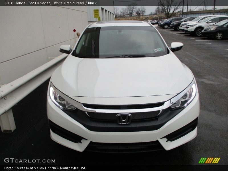 White Orchid Pearl / Black 2018 Honda Civic EX Sedan