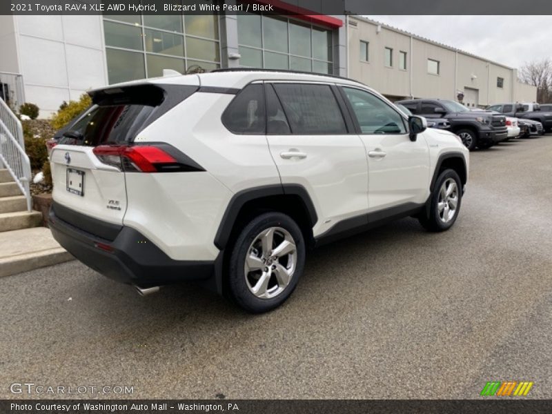 Blizzard White Pearl / Black 2021 Toyota RAV4 XLE AWD Hybrid