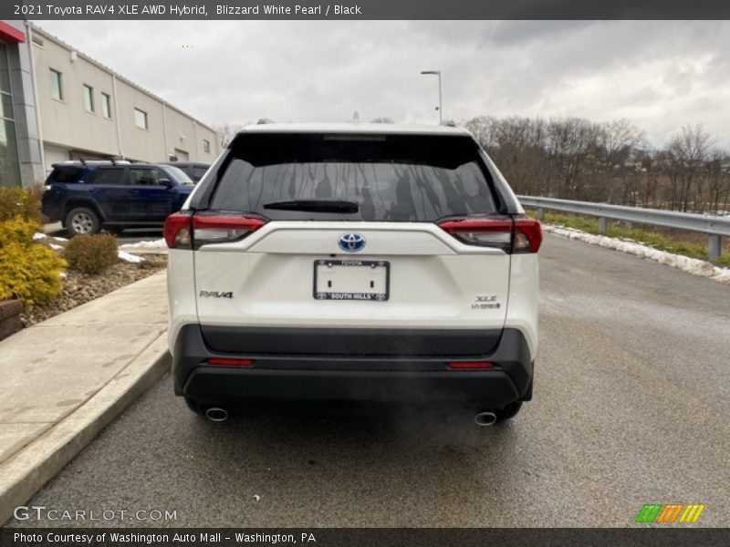 Blizzard White Pearl / Black 2021 Toyota RAV4 XLE AWD Hybrid