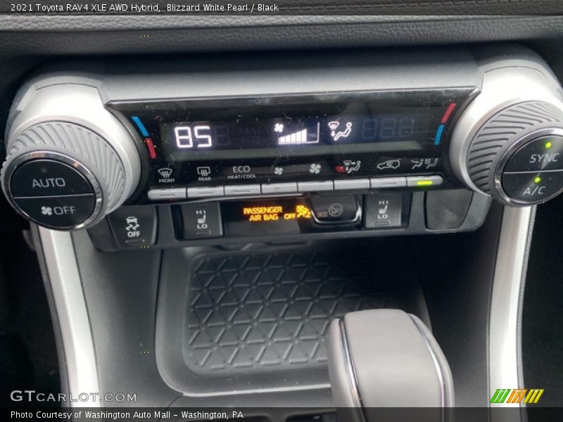 Blizzard White Pearl / Black 2021 Toyota RAV4 XLE AWD Hybrid